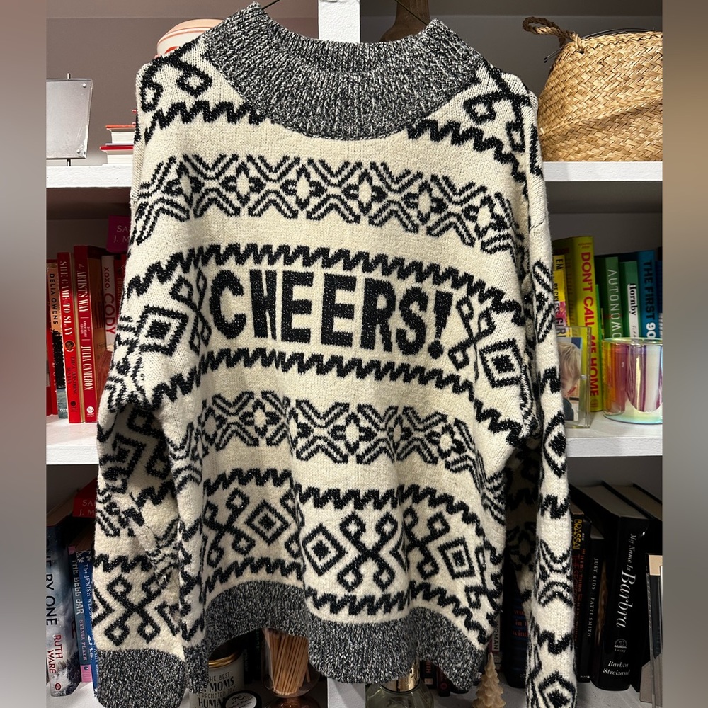 “cheers” sweater